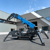 Mini-grue araignée sur chenilles CE EPA 3T pour la construction, prix, portée 10m, petite grue araignée sur chenilles 10 tonnes 5 tonnes