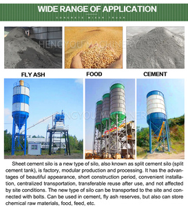 Hengyou xách tay xi măng Silo 50ton 100ton 200ton 500ton Chất lượng cao dọc lưu trữ xi măng Silo bắt vít Silo - Product Image 4