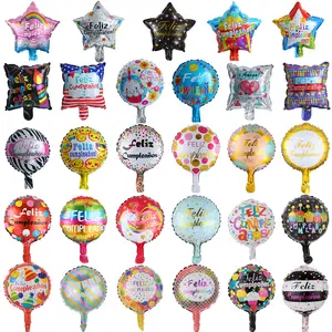 2022 New design Spanish language different theme square heart star round shape foil balloon te amo for party decoration