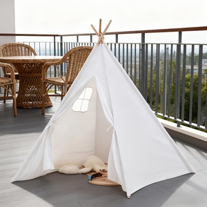Tente de jeu blanche <span class=keywords><strong>et</strong></span> <span class=keywords><strong>rose</strong></span>, tente <span class=keywords><strong>tipi</strong></span> durable <span class=keywords><strong>et</strong></span> légère, tente de jeu portable instantanée pour une utilisation en intérieur <span class=keywords><strong>et</strong></span> en extérieur - Product Image 5