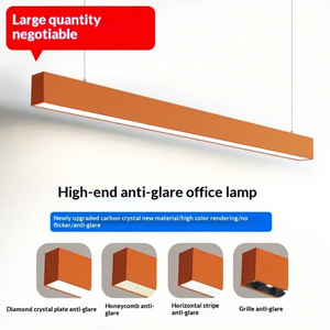 Tira de Luz LED Ultra Brillante IP20, Tubo Cuadrado de Acero Inoxidable Largo y sin Costuras, Colgante, Protección Ocular, Antideslumbrante, Rejilla Deportiva - Product Image 1