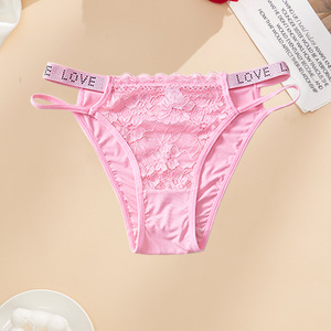 Encaje Nylon Love <span class=keywords><strong>Secret</strong></span> Letter Rhinestone Bragas String Bikini Tanga para mujer - Product Image 4