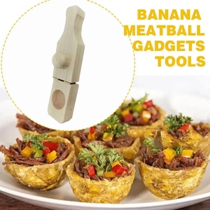 RTS 2 en 1 prensa de madera tocino Banana Smasher Maker cesta molde herramientas de cocina para taza de plátano relleno - Product Image 2