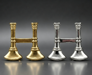 Custom 3D Fire Captain Two Vertical Bugles Cross Shape Metal Badge Gold/Nickel Plated Zinc Alloy Lapel Pin for Souvenir&Uniform - Product Image 3