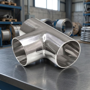 Raccord en T égal en acier inoxydable SS 304L poli, conforme à la norme Alfa Laval, raccord de tuyauterie en T égal en acier inoxydable forgé, poli, pour soudure - Product Image 1