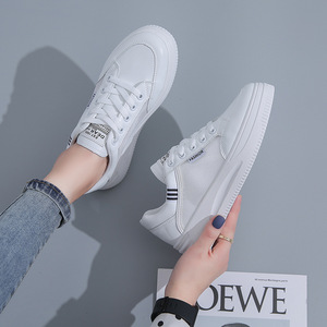 Sneakers Casual Bianche Pure alla Moda per Donne <span class=keywords><strong>con</strong></span> Tomaia in Mesh PU, Suola <span class=keywords><strong>con</strong></span> Piattaforma, Design Retrò, per Tutte le Stagioni e Uso Quotidiano - Product Image 6