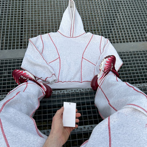 Ensemble de survêtement homme hiver imprimé avec surpiqûres contrastées, design personnalisé, coupe classique, 500 g/m², 100 % coton biologique - Product Image 4