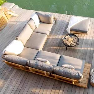 Luxury Modern Teak Wood Commercial Quality All Weather Hotel Garden <b>Patio</b> Outdoor <b>Set</b> Lrousf03 Outdoor <b>Set</b>/commercial - Product Image 4