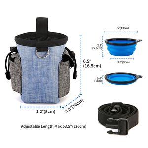 กระเป๋าใส่ขนมสุนัขอเนกประสงค์พร้อมชามพับได้ รับทำโลโก้ตามสั่ง - Product Image 4