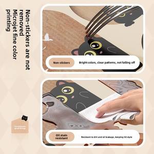 Cubo de basura con ruedas para el hogar, estilo chino antiguo, gran capacidad, diseño moderno y lindo, cubo sanitario con dibujos animados. - Product Image 3