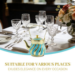 Teiera Ecologica in Stile Turco, Tradizionale Ottomana Anatolica Greca Araba, Bollitore per Tè in Acciaio Inossidabile - Product Image 4