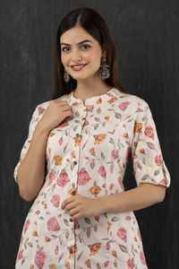 Conjunto de Kurta de rayón estampado de diseñador, Kurti con escote redondo, conjunto de manga larga para todas las ocasiones, ropa de boda y fiesta para mujer - Product Image 6