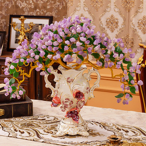 Árbol de la Fortuna de Cristal Ornamental para la Entrada de la Sala de Estar, Florero Decorativo para el Hogar, Florero de Cerámica y Porcelana - Product Image 1