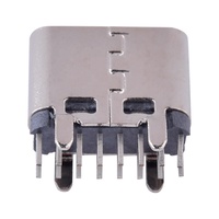 Connecteur USB Type-C femelle 16 broches en cuivre 3.0A Max à montage vertical DIP longueur 6.5