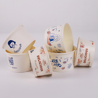 Bol de crème glacée/tasse de crème glacée-Logo personnalisé pour une utilisation unique. Milkshake Shop-Coupe de crème glacée à emporter de haute qualité