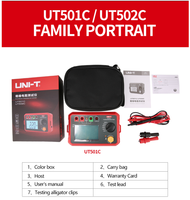 UNI-T UT501C Insulation Resistance Tester 1000V, 5.0G Digital Megrohm Meter Insulation Resistance Tester