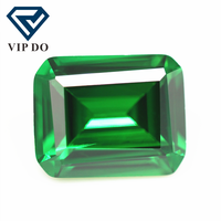 Zircone cubique de qualité 5A, taille octogonale à facettes, 3*5-10*14 mm, vert clair/vert émeraude, pierres précieuses en vrac, émeraude synthétique, pierres CZ