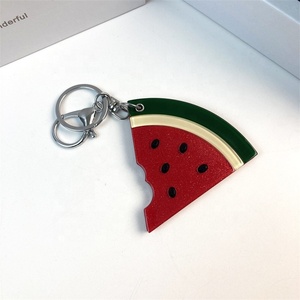 Creative watermelon <b>Mirror</b> Slide Keychain Creative Summer Fruit Model Car Phone Bag Pendant Ornaments Gift - Product Image 2