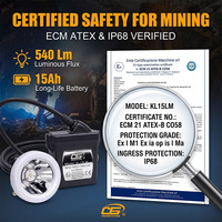Lámpara Minera Recargable a Prueba de Explosiones KL15LM, Súper Brillante, Lámpara de Cabeza para Minería Industrial LED
