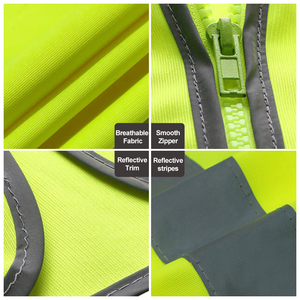 เสื้อกั๊กสะท้อนแสงสำหรับใส่ทำงานกลางคืนมีกระเป๋าเพื่อความปลอดภัยเสื้อกั๊กสะท้อนแสงพร้อมโลโก้ของขวัญตามสั่ง - Product Image 4