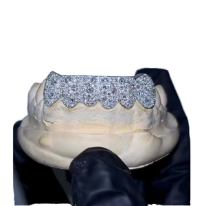 Gaby Nuevo Diseño Anillos Colgantes de Plata 925 con Moissanita para Piercing de Nariz, Joyería de Estilo Punk para Regalo - Product Image 1