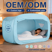 Tente de lit automatique à une couche pour trois saisons, personnalisée, pour 1 à 2 personnes, 190T, imperméable, en polyester, résistante aux UV, intérieur/extérieur
