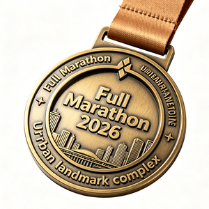 Venta Directa de Fábrica, Medalla 3D Personalizada de Metal Chapada en Oro, Impresión Offset, Cinta Roja y Blanca, Regalo Promocional con Temática Deportiva - Product Image 6