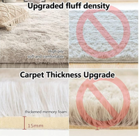 Tapis moderne, simple et élégant, tapis en peluche pour la chambre à coucher, tapis moelleux antidérapant pour le salon, doux et confortable