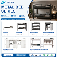 Lit superposé double moderne en métal, idéal pour dortoir scolaire et appartement – Offre spéciale !