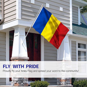 Pengiriman Cepat Luar Ruangan Grosir Cetakan Digital Kustom 100% Poliester 3X5 Kaki Biru Kuning Merah Roma Bendera Negara - Product Image 3