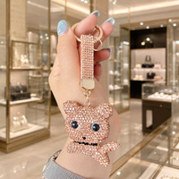 Gantungan Kunci Mobil Kucing Multi-manik Plastik UV Kartun Lucu Unisex, Cincin Kunci Berhias Manik-manik, Ornamen Tas Fashion, Aksesoris untuk Hadiah