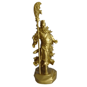 Petite <span class=keywords><strong>Figurine</strong></span> Guan Gong <span class=keywords><strong>en</strong></span> laiton pour culte Feng Shui et article de cour protectrice - Product Image 4
