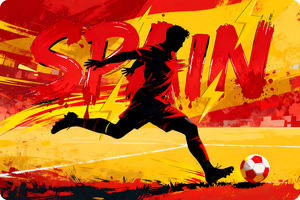 Juego de fútbol 90*150 cm personalizado España Bandera de fútbol serigrafía nuevo diseño 3*5 pies Bandera de fútbol de España - Product Image 2