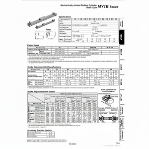 SMC นิวเมติกส์ MY1B32-500HSZ กระบอกไม่มีก้านผลิตภัณฑ์ที่เชื่อมโดยใช้กลไก - Product Image 1
