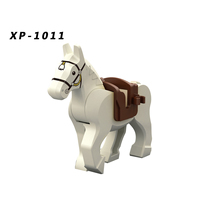 Jouets de construction Leshow, cheval de guerre médiéval, mini figurines d'armée, plastique ABS, jouet éducatif unisexe, 14 ans et plus