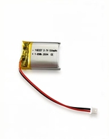 Batterie LiPo de petite taille 102227 3,7 V 500 mAh, épaisseur 10 mm, avec PCM et connecteur pour montre intelligente / traceur GPS