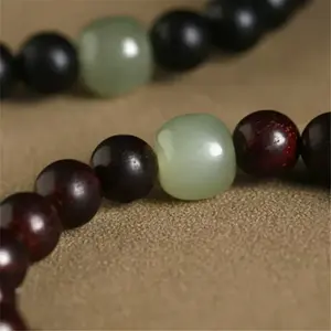 Pulseras <span class=keywords><strong>de</strong></span> Pareja <span class=keywords><strong>de</strong></span> Madera <span class=keywords><strong>de</strong></span> Sándalo Rojo Lobular Natural <span class=keywords><strong>de</strong></span> 8 mm, Pulsera <span class=keywords><strong>de</strong></span> Regalo con Cuentas <span class=keywords><strong>de</strong></span> <span class=keywords><strong>Jade</strong></span> Hetian <span class=keywords><strong>de</strong></span> <span class=keywords><strong>Piedra</strong></span> Natural Negra para Mujer, Dropshipping - Product Image 2