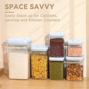 Nuevo Diseño, Contenedor de Almacenamiento de Alimentos para Cocina, Hermético, Ecológico, de PP con Certificación LFGB, Botón de un Toque para Mantener la Frescura - Product Image 5
