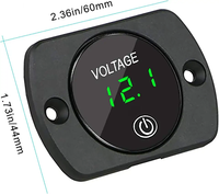 Medidor de voltaje de batería con Interruptor táctil, pantalla Digital LED, Panel de voltímetro impermeable, 12V, nuevo