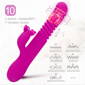 Beheizbarer Rabbit-<span class=keywords><strong>Vibrator</strong></span> USB-Aufladbar G-Punkt-Dildo 10 Frequenzen Wasserdicht Klitorale Stimulation Erotikspielzeug für Frauen - Product Image 6