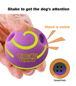 Mainan Anjing PVC Ramah Lingkungan dan Tahan Lama, Bola Mainan Anjing dengan Suara, untuk Menggigit dan Mengunyah, Gaya Kartun, dengan Lubang untuk Menyimpan Makanan - Product Image 3