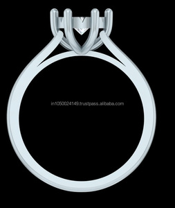 Anillo solitario Simple de Plata de Ley 925, ajuste de ilusión, Diamante cultivado en laboratorio, compromiso, regalo de aniversario de boda, chapado en oro - Product Image 3