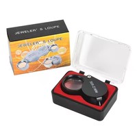 30X Metal Jewelry Magnifying Glass Jewelers Eye Tool Jewellery Folding Loupe Glass Lens Magnifying Triplet Glass Jewelry Diamond