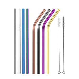 Pajitas ecológicas reutilizables de 150-215mm de metal dorado y plateado, Pajita de acero inoxidable 304 para XIII Kings <span class=keywords><strong>Au</strong></span> <span class=keywords><strong>Vodka</strong></span> Walder's - Product Image 5