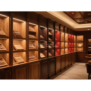 Custom Retail Cigar Store Interior Design Tobacco Cigarette Shop Wall <strong>Display</strong> Wooden Smoke Shop Furniture - Product Image 6