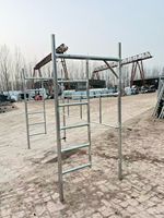 Échafaudage mobile traditionnel en acier galvanisé et aluminium, pliable, à roulettes, détachable, pour atelier et entrepôt