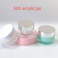 Paquet cosmétique emballage cosmétique vide pot de crème pot transparent 15g 30g 50g crème de soin de la peau acrylique avec double paroi
