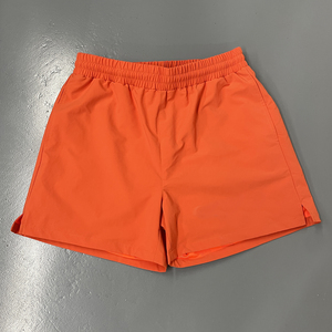 Pantalones Cortos Casuales con Cintura Elástica en Naranja Brillante, Pantalones Cortos Deportivos Blancos para Hombre, Corte Holgado, Pantalones de Verano para Uso Diario - Product Image 1