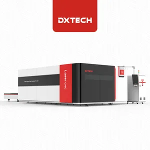 Dxtech 3015 אופטי CNC 6kw מכונת חיתוך לייזר סיבים לנירוסטה אלומיניום ברזל פח מתכת