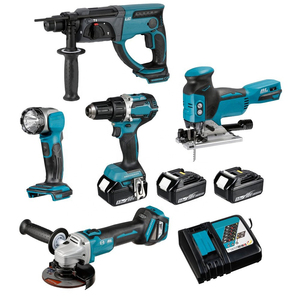 Ensemble de perceuse sans fil au lithium-ion LXT 18 volts <span class=keywords><strong>Masaki</strong></span> avec boîte à outils en plastique, comprend une perceuse à percussion et une clé pour la réparation automobile - Product Image 1
